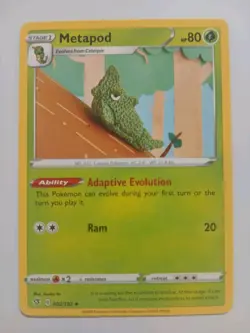 Metapod 002/192 NM Non Holo Cute Green Asako Ito Crochet Art Pokemon Card! - Image 1