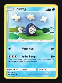 Poliwag 30/149 LP Sun & Moon English Pokemon Card TCG - Image 1