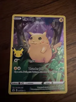 Pokemon Pikachu TCG Holo Ultra Rare Card Celebrations 005/025 NM Condition - Image 1