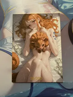 SERIALIZED Pokemon Card Spicy Waifu Double Sided Glitter X3 - Image 3