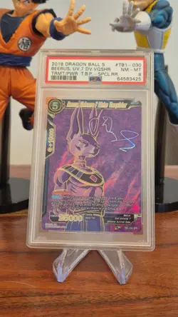 Dragonball Super Card Beerus Universe 7 Divine Vanquisher TB1-030 SPR 2018 PSA 8 - Image 1