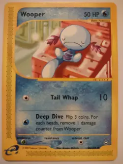 Wooper 66/147 Pokemon Trading Card Game eCard Aquapolis Near Mint NM TCG - Image 1