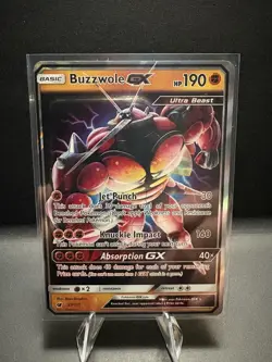 Buzzwole GX - 57/111 - Pokemon Crimson Invasion Sun & Moon Ultra Rare Card NM - Image 1