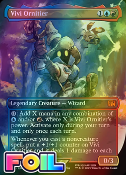 x1 Vivi Ornitier FOIL FIN Final Fantasy MTG 321 FULL ART BORDERLESS MYTHIC 1x - Image 1