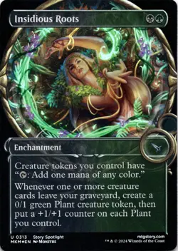 Insidious Roots FOIL BORDERLESS Murders at Karlov Manor Magic MTG NM - Image 1