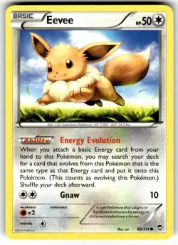 Pokemon TCG Eevee 80/111 XY-Furious Fists Regular - Image 1