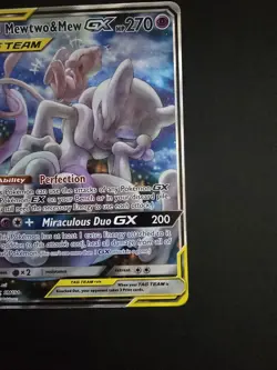 Pokemon TCG Mewtwo & Mew GX SM191 Black Star Promo Card Near Mint Condition - Image 4