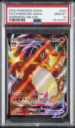 2020 POKEMON SWORD & SHIELD DARKNESS ABLAZE #020 FULL ART/CHARIZARD VMAX PSA 10 - Image 1