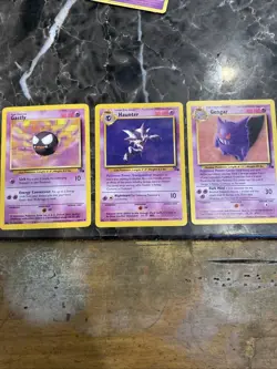 Pokemon TCG Fossil Gastly Haunter Gengar Non Holo Rare Pokemon Card Bundle LP - Image 1