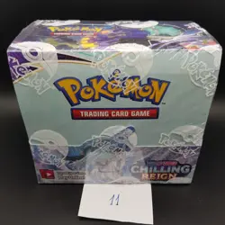 Pokemon Chilling Reign Booster box Sealed 36 Packs Small tear shrink see pics - Image 1