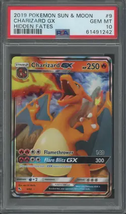 CHARIZARD GX Hidden Fates Holo Rare #9 PSA 10 Pokemon [Nostalgium] - Image 1