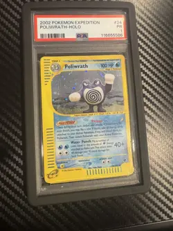 PSA 1 2002 Expedition Poliwrath Holo Foil 24/165 WOTC E-Reader Series Pokemon - Image 1