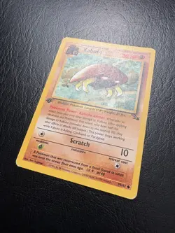 Pokemon Kabuto 1st Edition Fossil Set 1999 50/62 WOTC HP *B - Image 3
