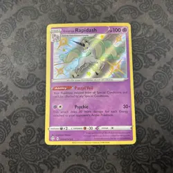 Pokemon TCG Galarian Rapidash Shining Fates SV048/SV122 Holo Shiny Holo Rare - Image 1