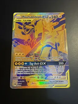 Pokemon TCG-Pikachu & Zekrom GX SM248 Tag Team Black Star Promo - Image 3
