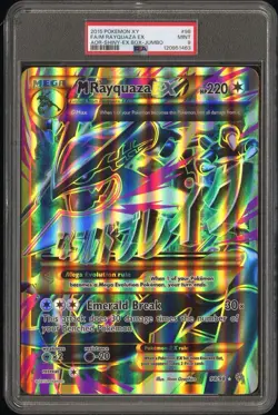 Pokemon TCG PSA 9 MINT 2015 POKEMON XY FA/M RAYQUAZA EX AOR-SHINY-EX BOX-JUMBO - Image 1