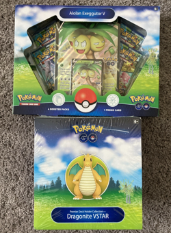 Pokemon GO BUNDLE Premier Deck Dragonite VSTAR & Alolan Exeggutor V Boxes NEW!! - Image 1