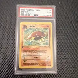Pokemon Fossil First 1st Edition Kabuto PSA Grade 9 50/60 Mint - Image 1