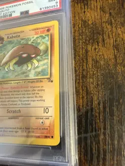 Pokemon Fossil First 1st Edition Kabuto PSA Grade 9 50/60 Mint - Image 4