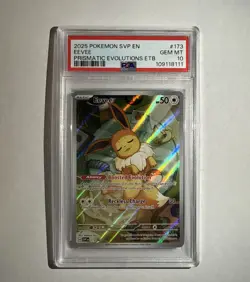 Pokemon Prismatic Evolutions ETB Promo Eevee #173 PSA 10 - Image 1