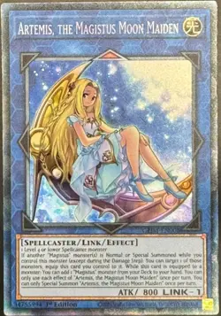 GEIM-EN008 Artemis, the Magistus Moon Maiden 1st Edition Collector's Rare Yugioh - Image 1