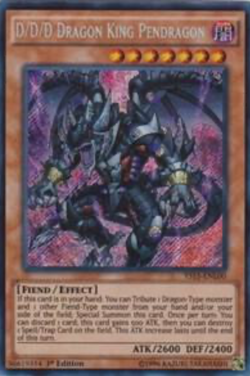 D/D/D Dragon King Pendragon - Secret Rare - YS15 1st ED NM Yugioh - Image 1