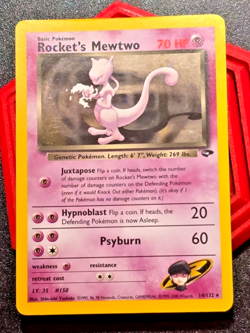 Pokemon TCG Rocket's Mewtwo LP Gym Challenge Holo Card 14/132 Great Condition - Image 3