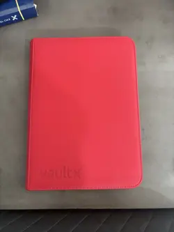 Vault X Fire Red 9-Pocket Exo-Tec Zip Binder - 360 Cards - Used - Image 1