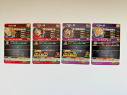 Super Dragon Ball Heroes Trading Card Vegeta Set of 4 Japan Good condition - Image 2