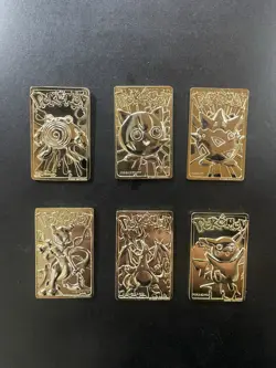 Burger King 1999 Pokemon 23k Gold Plated Trading Card Complete Set - Image 1