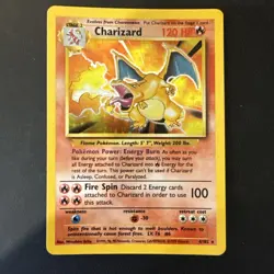 Pokemon TCG Charizard Base Set Holo Unlimited Rare Card 4/102 - Image 1