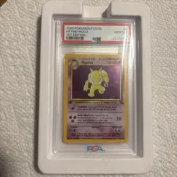 PSA 10 GEM MINT Hypno 8/62 1ST EDITION Fossil Set HOLO Pokemon Card - Image 1