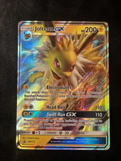 Pokemon TCG - Jolteon GX SM173 SUN & MOON Black Star Promo Holo Card NM - Image 1
