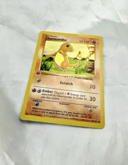 1st Edition Base Set Shadowless Charmander Pokemon Card! 137 - Image 1
