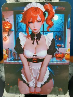 1/1 Only 1 Made Misty Maid Pokemon Halloween NSFW Lonestar Customs Waifu Card - Image 1