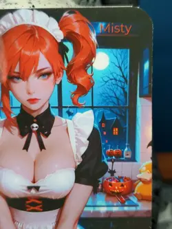 1/1 Only 1 Made Misty Maid Pokemon Halloween NSFW Lonestar Customs Waifu Card - Image 3