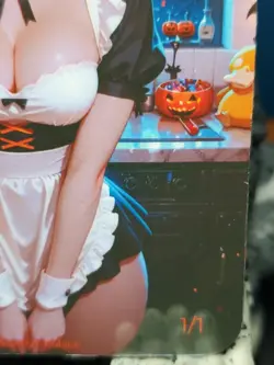 1/1 Only 1 Made Misty Maid Pokemon Halloween NSFW Lonestar Customs Waifu Card - Image 4