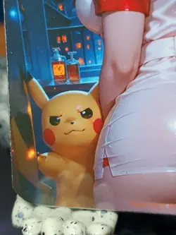 1/1 Only 1 Made Misty Wet Nurse Pokemon Pikachu NSFW Lonestar Customs Waifu Card - Image 5
