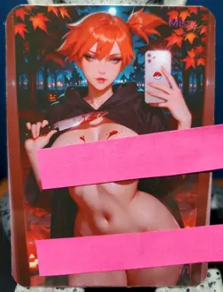1/1 Only 1 Made Misty Ghost Face Pokemon Halloween Topless Lonestar Customs Card - Image 1