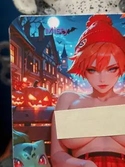 1/1 Only 1 Made Misty Pokemon Bulbasaur NSFW Topless Lonestar Waifu Customs Card - Image 2
