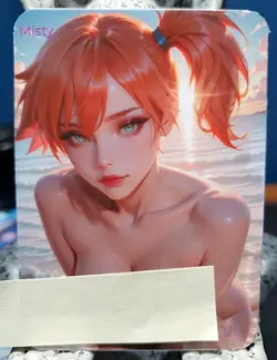 1/1 Only 1 Made Misty Beach 3 Pokemon NSFW Topless Lonestar Customs Waifu Card - Image 1