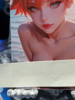 1/1 Only 1 Made Misty Beach 3 Pokemon NSFW Topless Lonestar Customs Waifu Card - Image 5