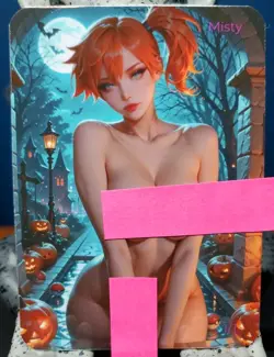 1/1 Only 1 Made Misty Pond NSFW Pokemon Halloween Topless Lonestar Customs Card - Image 1