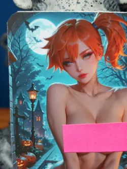 1/1 Only 1 Made Misty Pond NSFW Pokemon Halloween Topless Lonestar Customs Card - Image 2