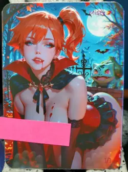 1/1 Only 1 Made Misty Vampire Pokemon Halloween Topless Lonestar Customs Card - Image 1