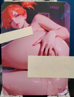 1/1 Only 1 Made Misty Bed 2 Pokemon Halloween NSFW Topless Lonestar Customs Card - Image 1
