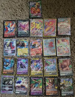 Pokemon TCG Card Lot of 21 EX's V's and VMAX's Holos - Image 1