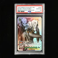 PSA GEM MT 10 Weiss Schwarz 2024 JPN Card #P05 BLANC:WHITE RABBIT - Image 2