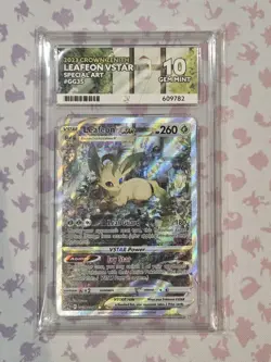 ACE 10 Leafeon VSTAR GG35/GG70 Crown Zenith Holo Pokemon Card - Gem Mint - Image 1
