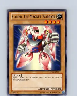 Yu-Gi-Oh TCG Gamma The Magnet Warrior LCYW-EN014 Unlimited Common Card NM - Image 1